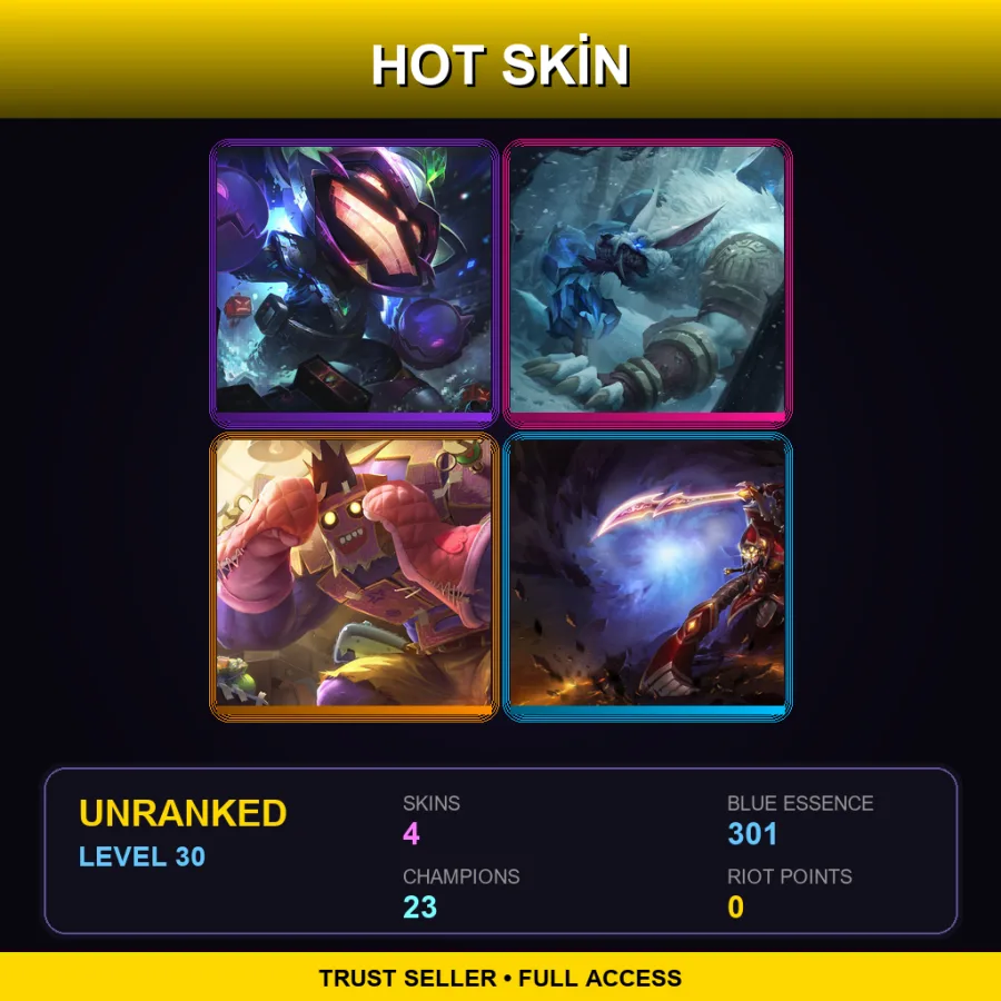 LAS | Lv30 | Unranked | 4 Skin | 23 Champ