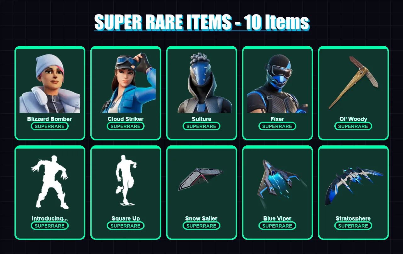 [PS4/PS5/XBOX/PC] | Lara Croft | Kor | Blizzard Bomber | Cloud Striker | Sultura | 72 skin | 106 pickaxe | 58 emote | 85 glider | Lv1320