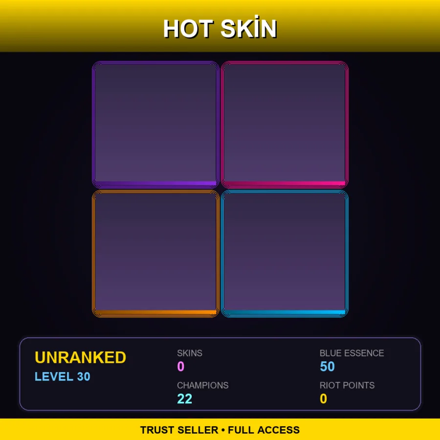 EUW | Lv30 | Unranked | 0 Skin | 22 Champ