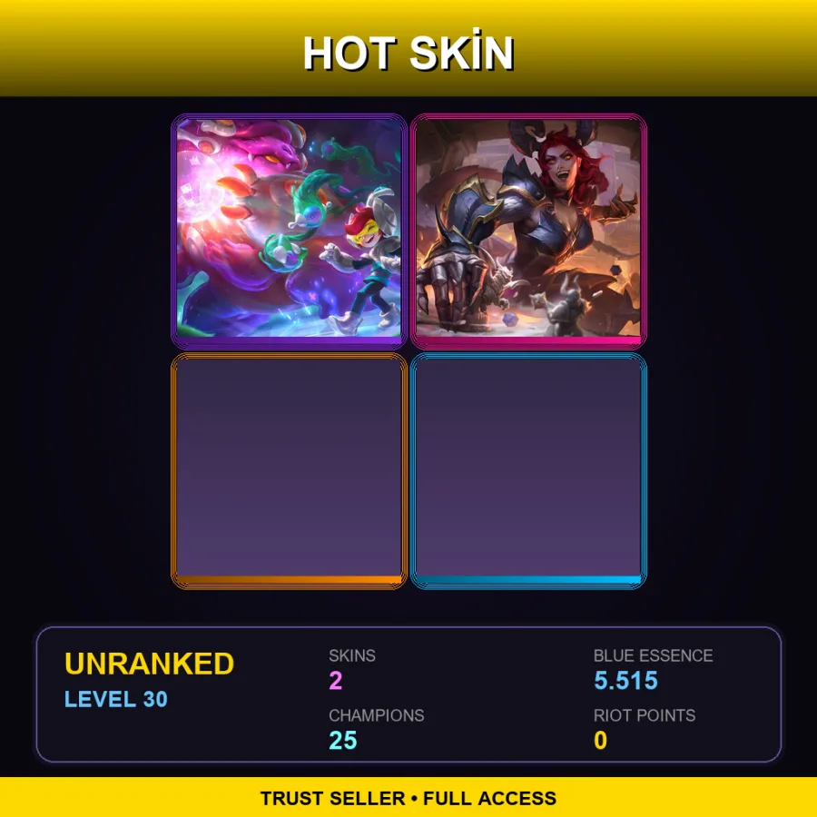 EUNE | Lv30 | Unranked | 2 Skin | 25 Champ