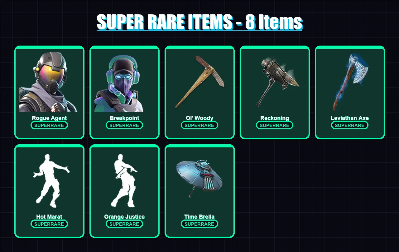 [PC/XBOX/PSN] | Rogue Agent | Breakpoint | Menace | Deadpool | The Ice King | 117 skin | 157 pickaxe | 133 emote | 137 glider | Lv2613