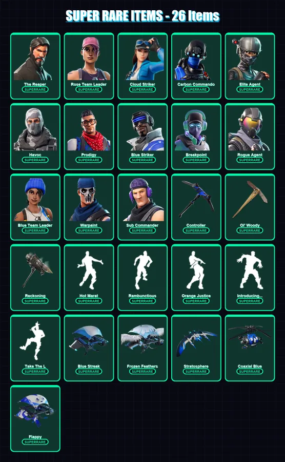 [PS4/PS5/XBOX/PC] | The Reaper | Rose Team Leader | Cloud Striker | 146 skin | Lv1179