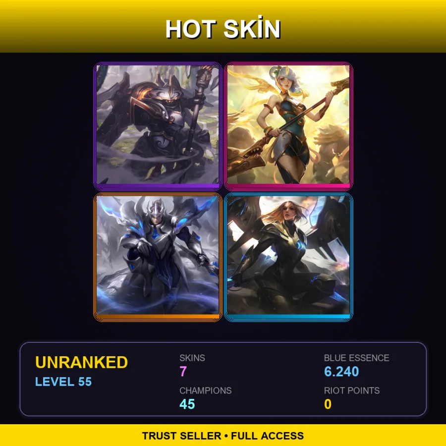 TR | Lv55 | Unranked | 7 Skin | 45 Champ