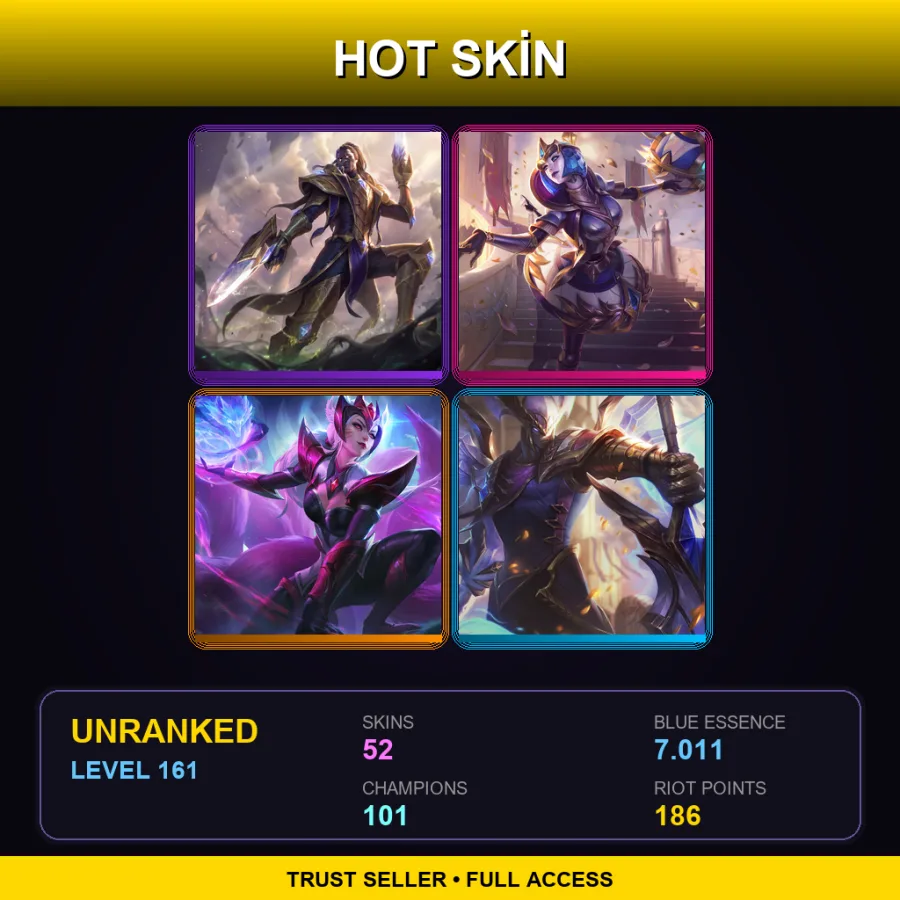 SG | Lv161 | Unranked | 52 Skin | 101 Champ — Slay Belle Katarina