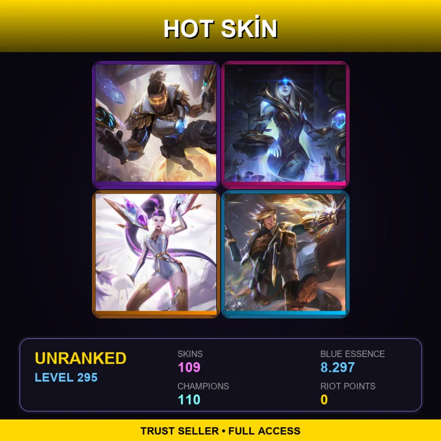 LAN | Lv295 | Unranked | 109 Skin | 110 Champ — Bewitching Neeko