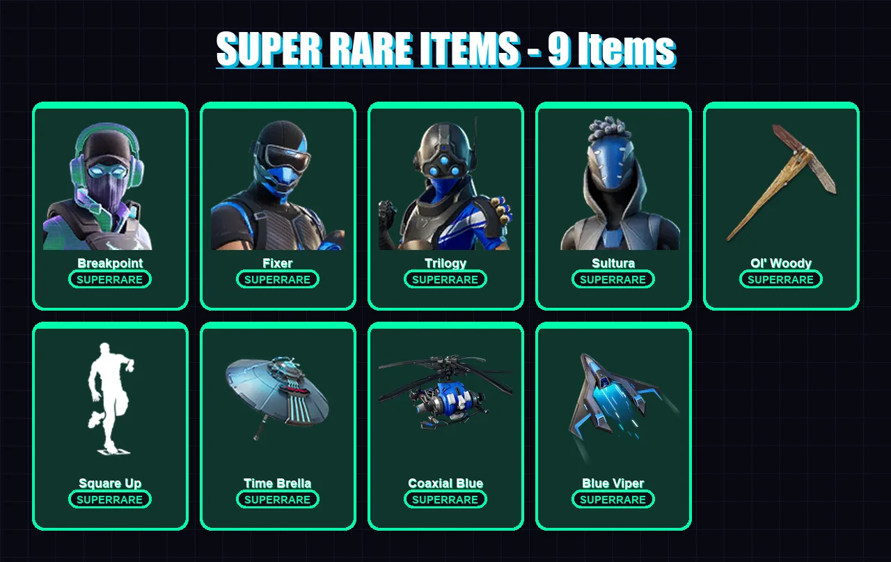 [PC] | Breakpoint | Fixer | Trilogy | Sultura | Mandalorian | 141 skin | 155 pickaxe | 129 emote | 122 glider | Lv1838