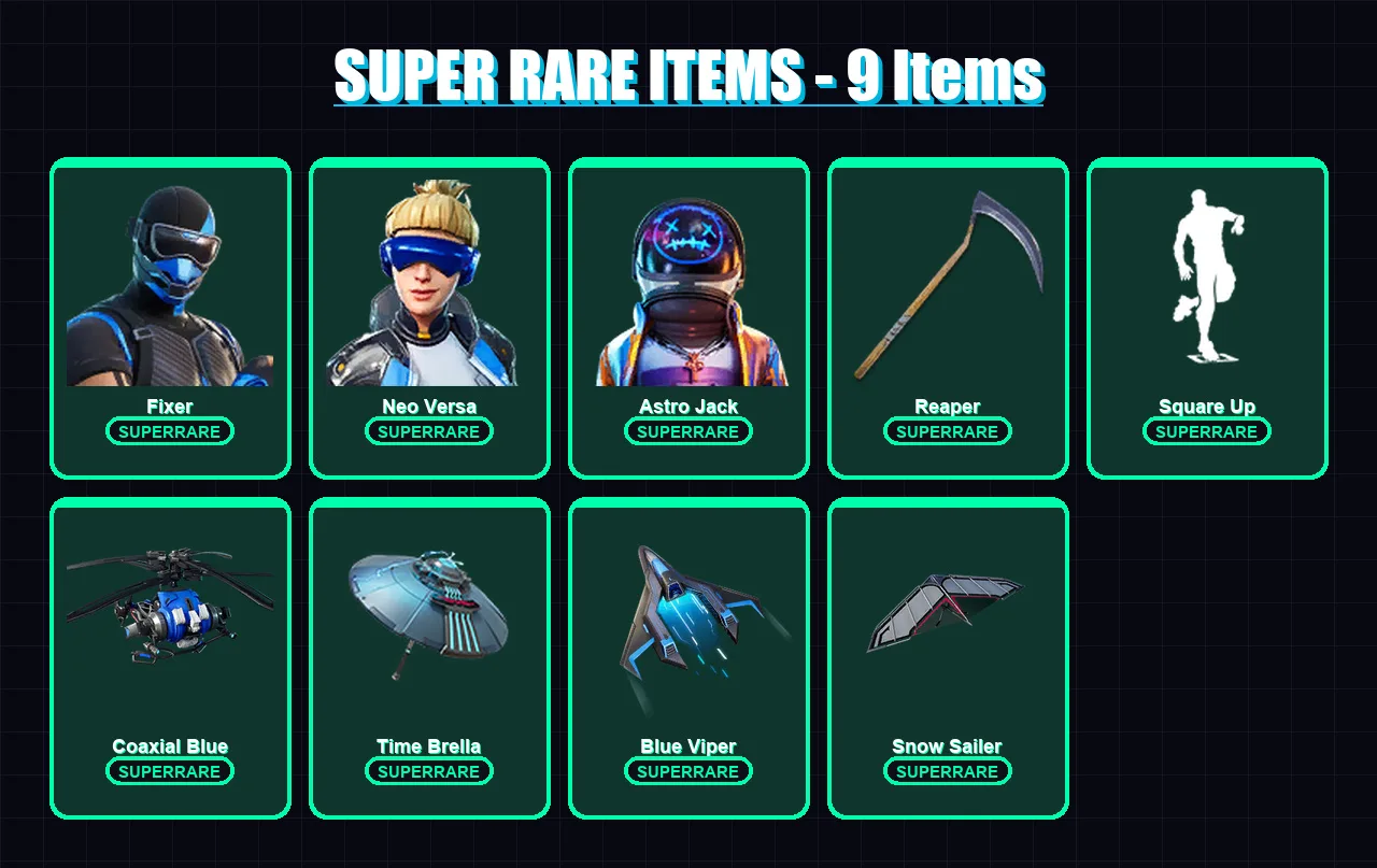 [PC/XBOX/PSN] | Fixer | Neo Versa | Astro Jack | Deadpool | Fade | 128 skin | 149 pickaxe | 129 emote | 117 glider | Lv1744