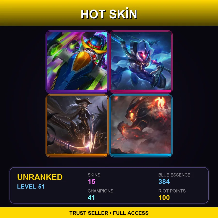 EUNE | Lv51 | Unranked | 15 Skin | 41 Champ