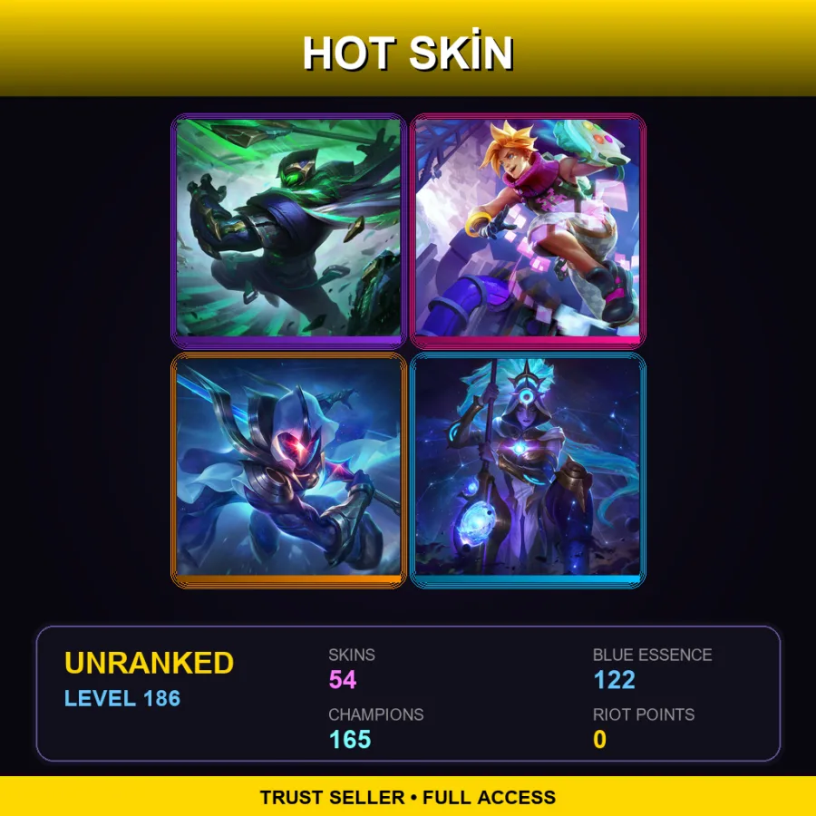 EUW | Lv186 | Unranked | 54 Skin | 165 Champ — Arcane Professor Heimerdinger