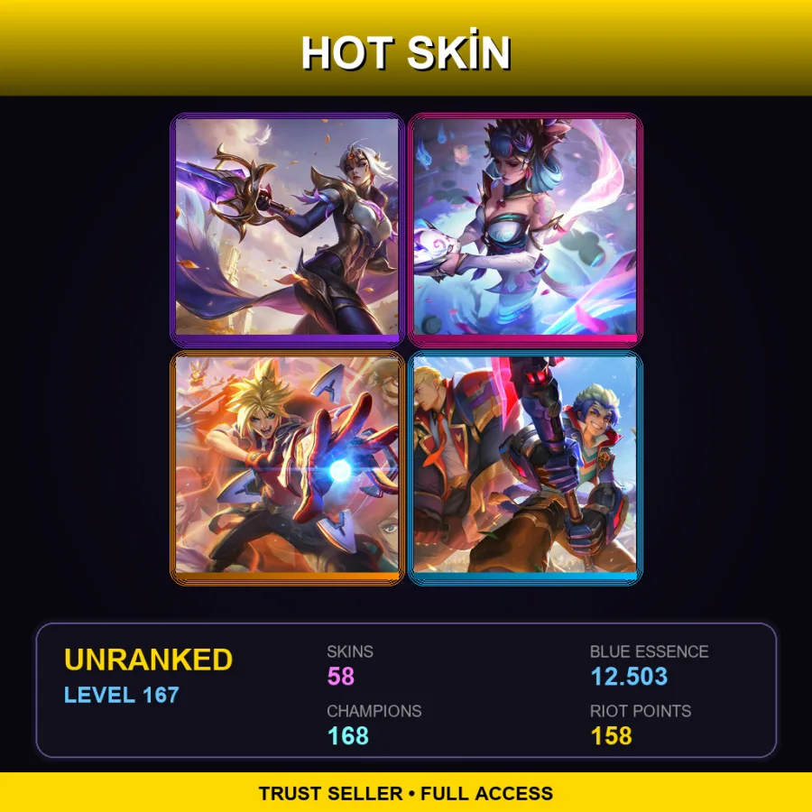 LAS | Lv167 | Unranked | 58 Skin | 168 Champ — High Noon Samira