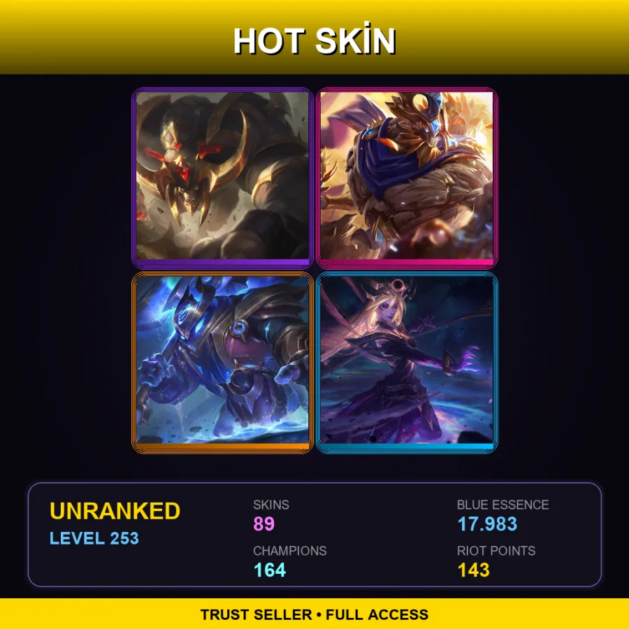 EUNE | Lv253 | Unranked | 89 Skin | 164 Champ — Mythmaker Zyra