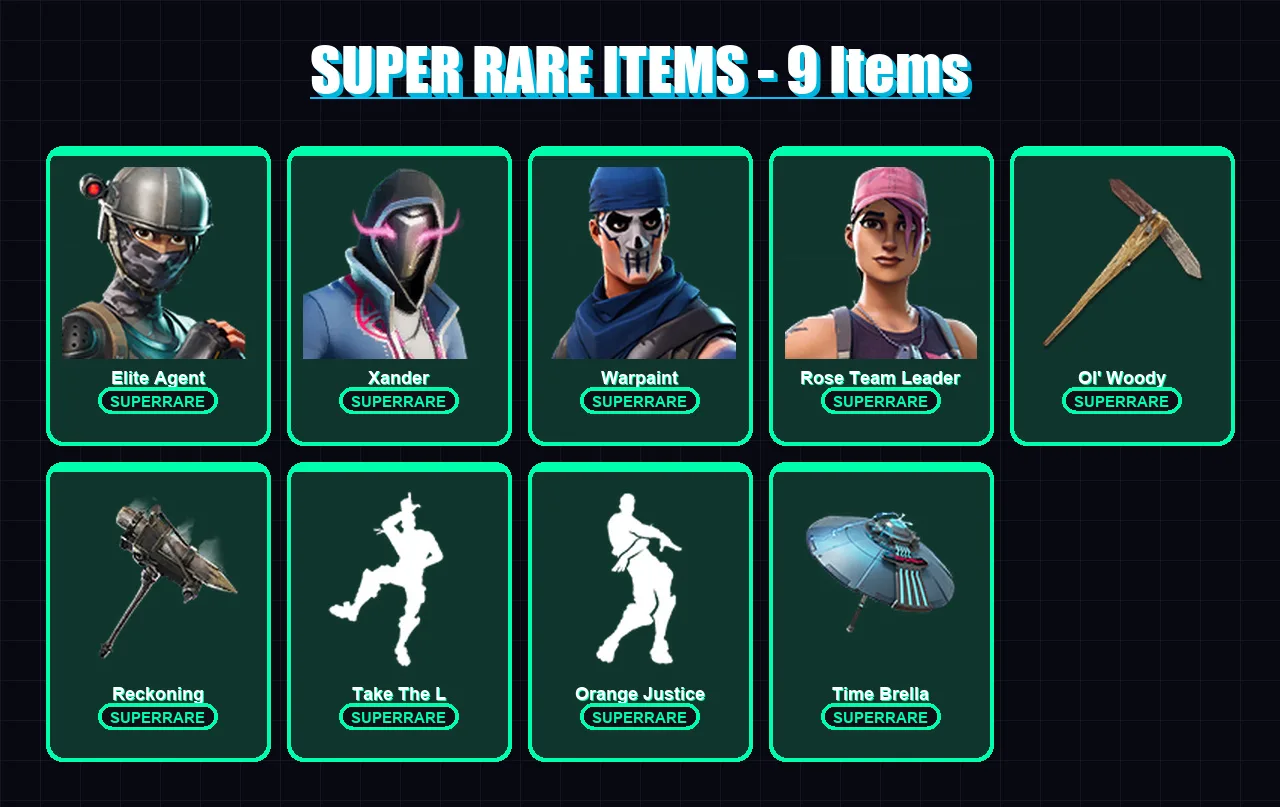 [PC/XBOX/PSN] | Elite Agent | Xander | Warpaint | Rose Team Leader | Carbide | 26 skin | 32 pickaxe | 33 emote | 37 glider | Lv565
