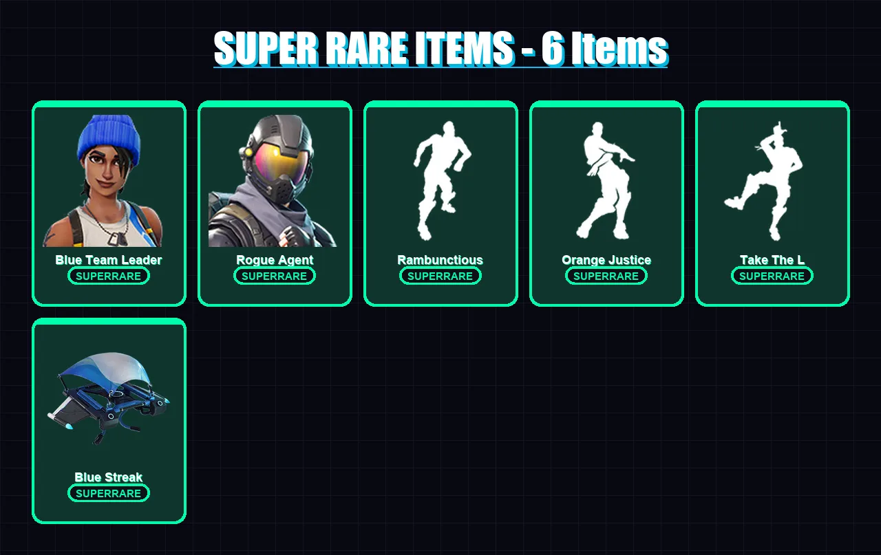 [PS4/PS5/XBOX/PC] | Blue Team Leader | Rogue Agent | Drift | Carbide | Dark Voyager | 14 skin | 22 pickaxe | 27 emote | 31 glider | Lv502