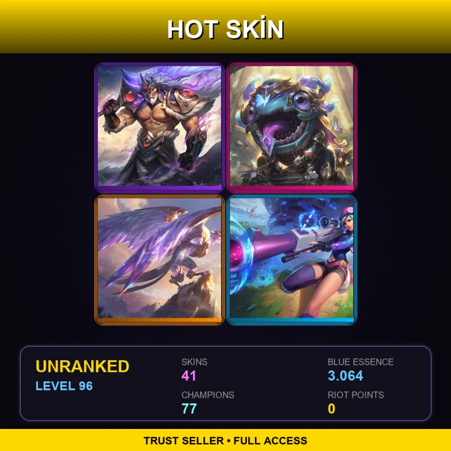 LAS | Lv96 | Unranked | 41 Skin | 77 Champ