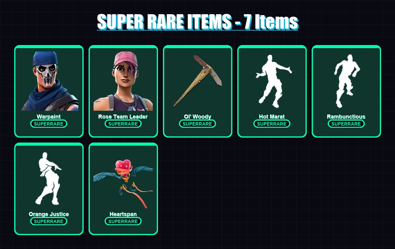 [PC/XBOX/PSN] | Warpaint | Rose Team Leader | Hybrid | The Ice King | Drift | 39 skin | 25 pickaxe | 39 emote | 36 glider | Lv375 — Fortnite account