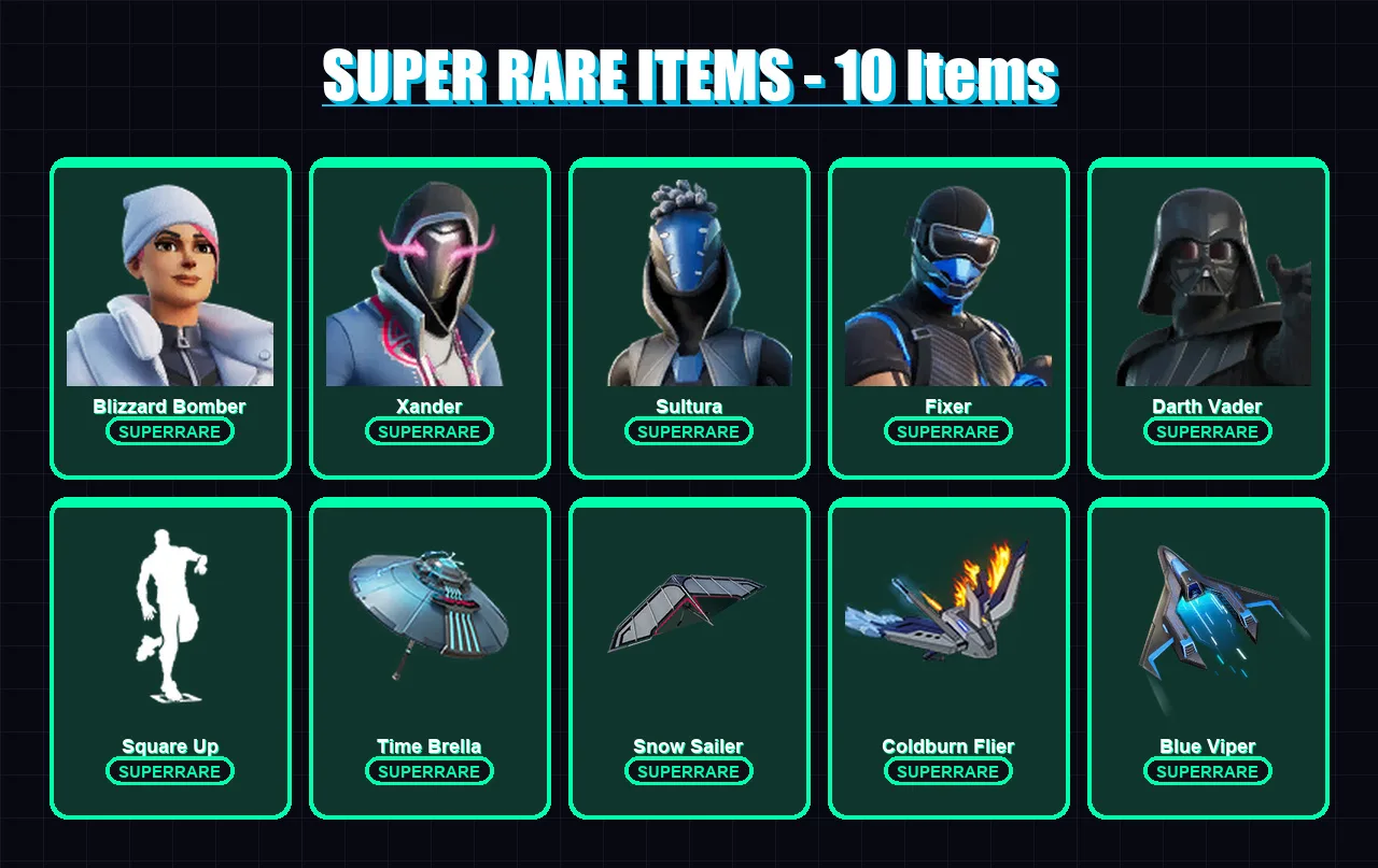 [PC/XBOX] | Blizzard Bomber | Xander | Sultura | Fixer | Darth Vader | 247 skin | 285 pickaxe | 218 emote | 204 glider | Lv3736