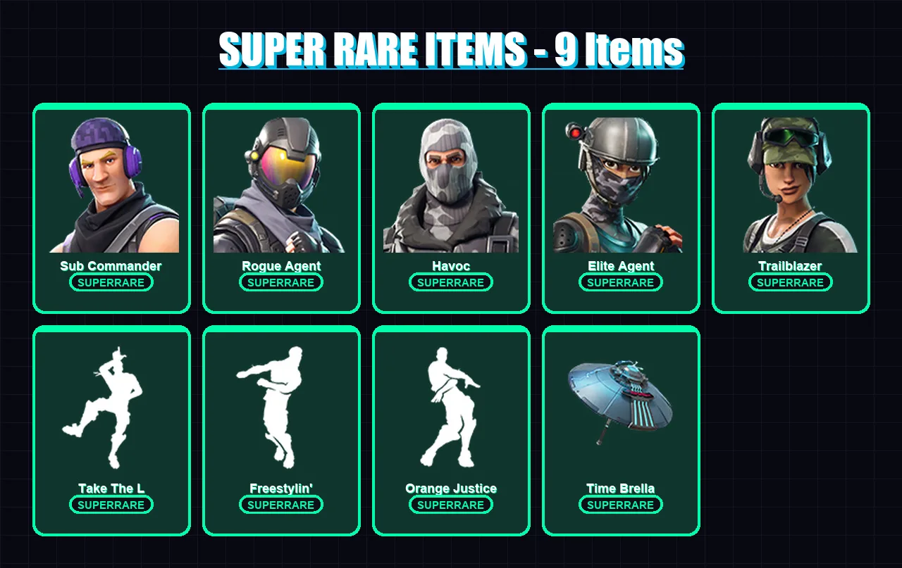 [PC/XBOX/PSN] | Sub Commander | Rogue Agent | Havoc | Elite Agent | Trailblazer | 78 skin | 85 pickaxe | 80 emote | 82 glider | Lv1373