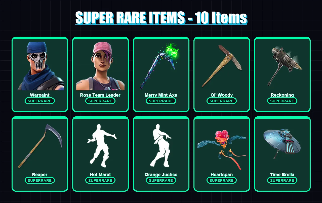 [PC/XBOX] | Warpaint | Rose Team Leader | Sentinel | Fallen Love Ranger | Calamity | 79 skin | 75 pickaxe | 95 emote | 72 glider | Lv1153