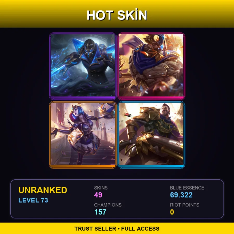 VN | Lv73 | Unranked | 49 Skin | 157 Champ