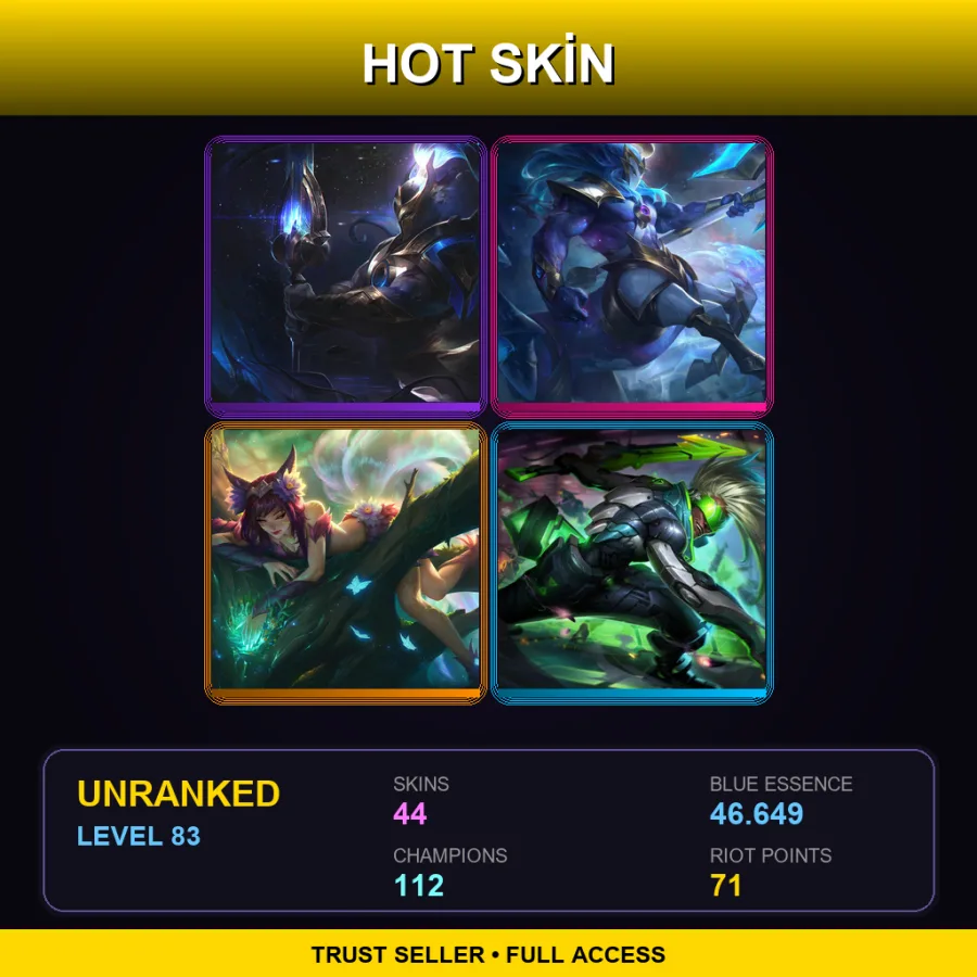 EUW | Lv83 | Unranked | 44 Skin | 112 Champ — Royal Guard Fiora