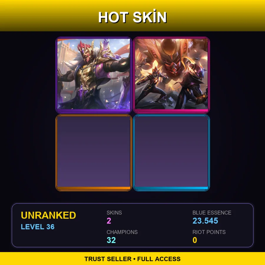 EUW | Lv36 | Unranked | 2 Skin | 32 Champ