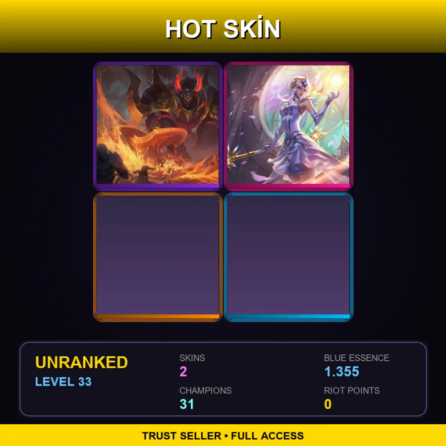 VN | Lv33 | Unranked | 2 Skin | 31 Champ