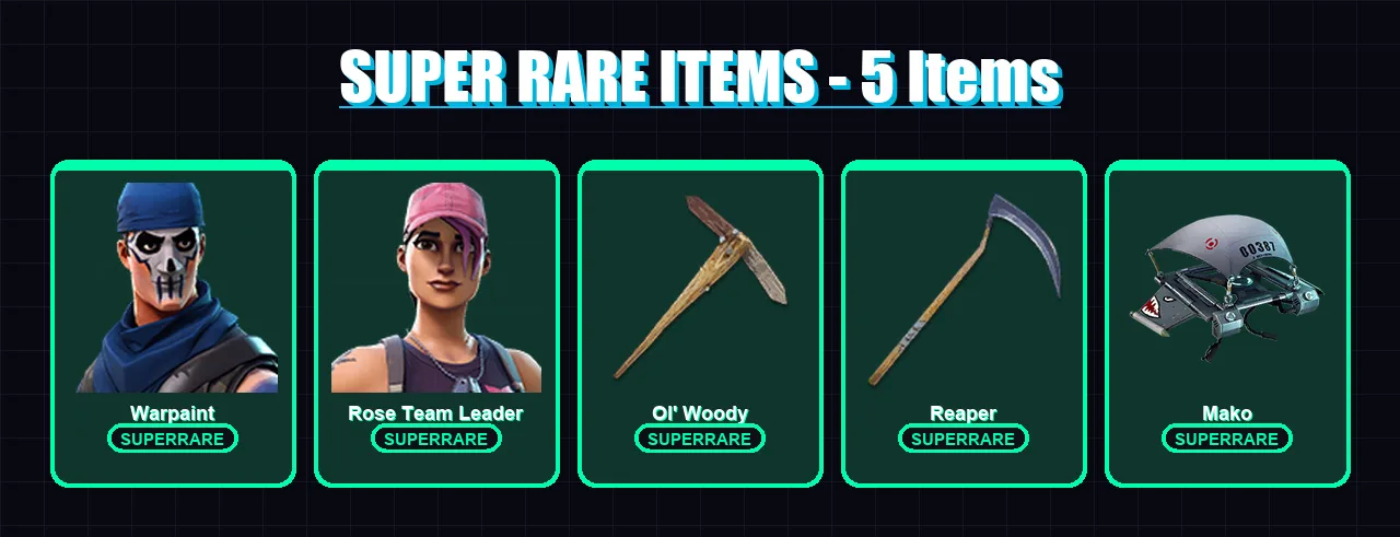 [PC/PSN] | Warpaint | Rose Team Leader | Ronin | The Foundation | Raz | 49 skin | 73 pickaxe | 49 emote | 77 glider | Lv947