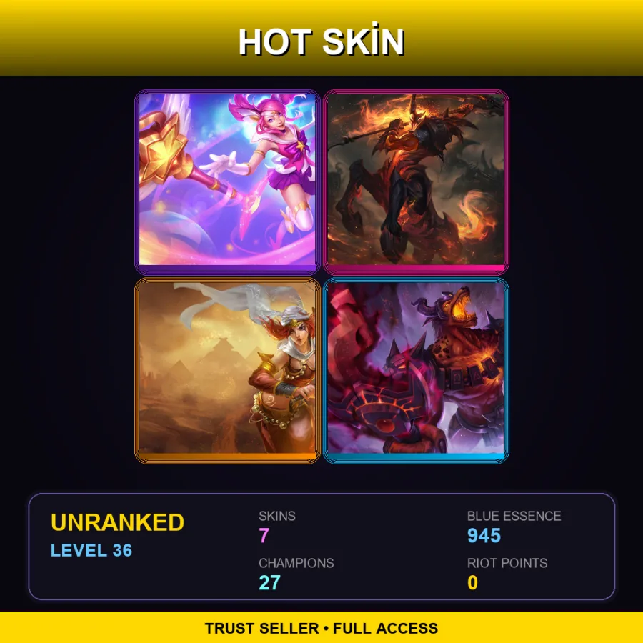 TR | Lv36 | Unranked | 7 Skin | 27 Champ