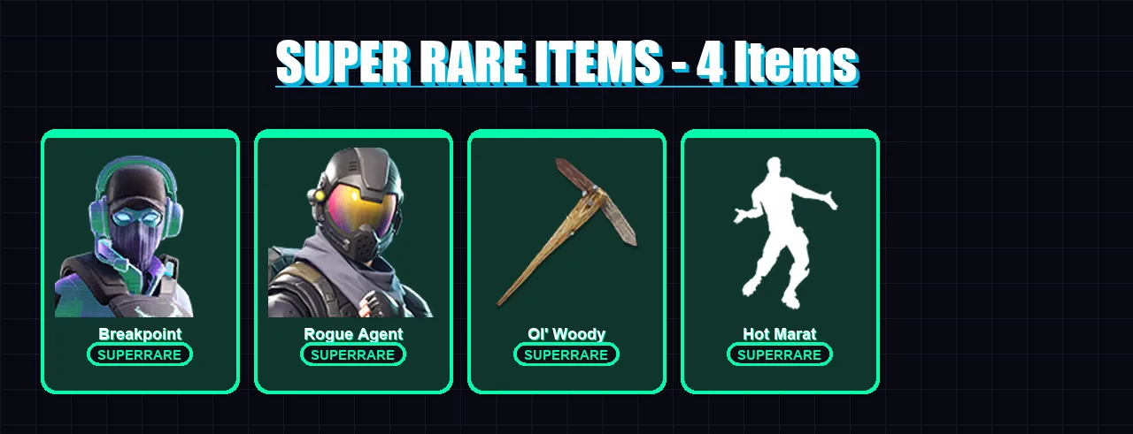 [SWITCH/XBOX/PSN/PC] | Breakpoint | Rogue Agent | Catalyst | Hybrid | Vendetta | 74 skin | 54 pickaxe | 72 emote | 56 glider | Lv1028