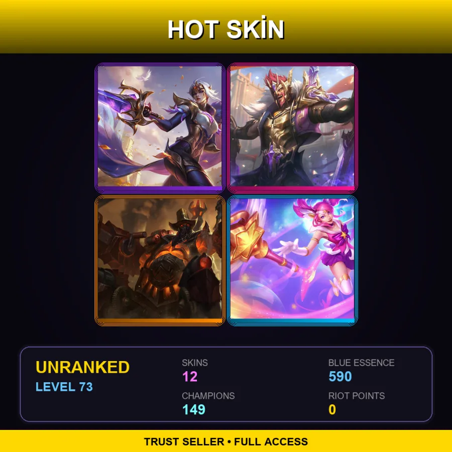 VN | Lv73 | Unranked | 12 Skin | 149 Champ — Star Guardian Lux