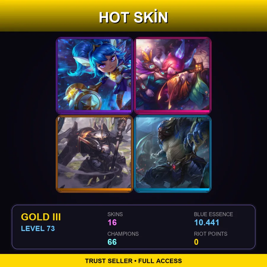 LAS | Lv73 | Gold III | 16 Skin | 66 Champ
