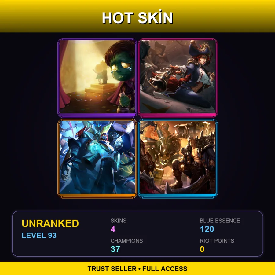 BR | Lv93 | Unranked | 4 Skin | 37 Champ
