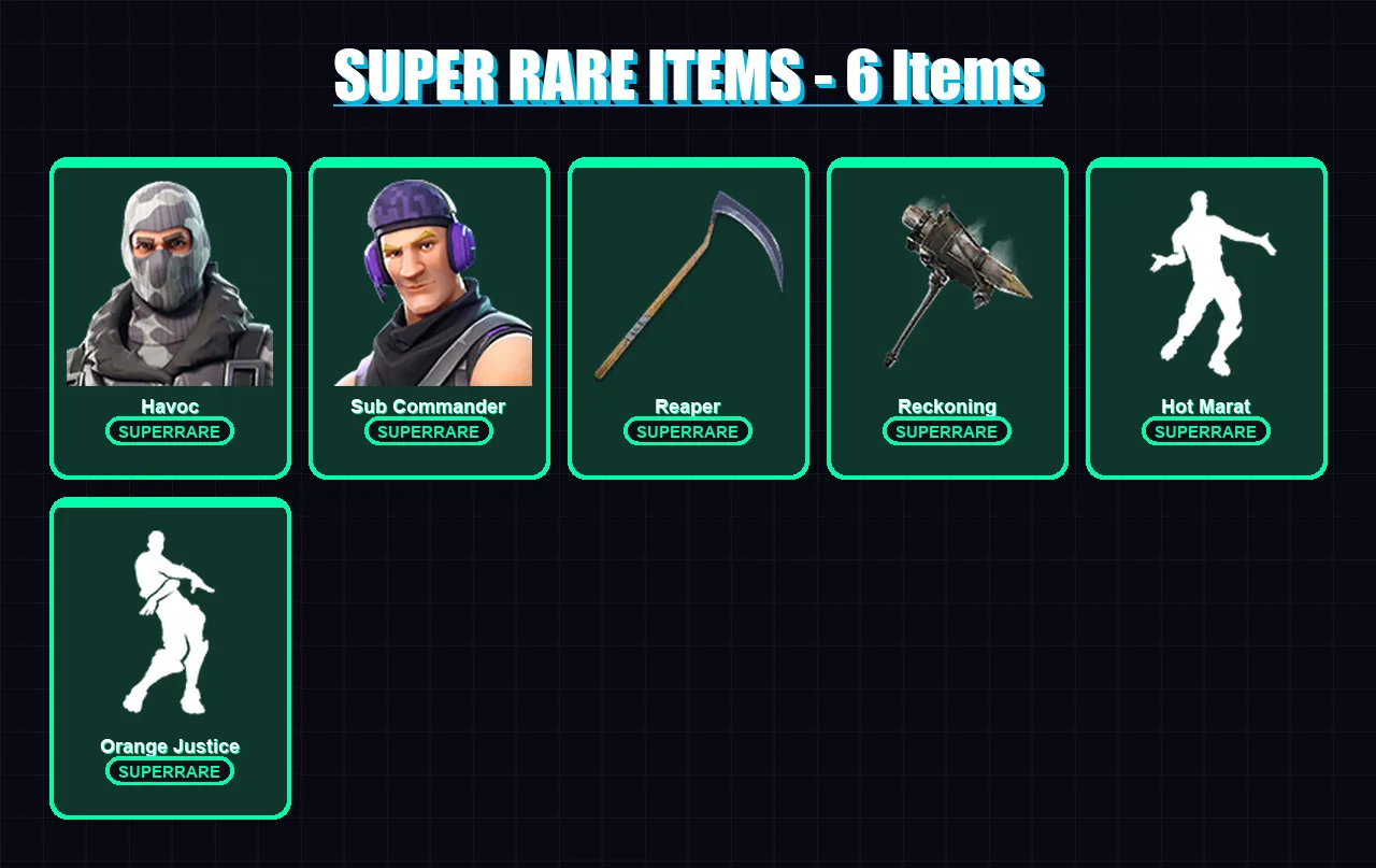 [PC/XBOX/PSN] | Havoc | Sub Commander | Zenith | Lynx | Catalyst | 34 skin | 28 pickaxe | 45 emote | 36 glider | Lv636