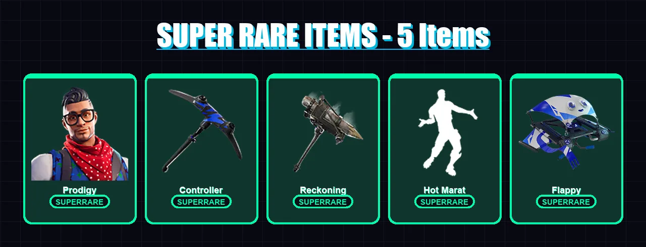 [PC] | Prodigy | A.I.M. | Calamity | Zenith | Lynx | 14 skin | 17 pickaxe | 16 emote | 18 glider | Lv175