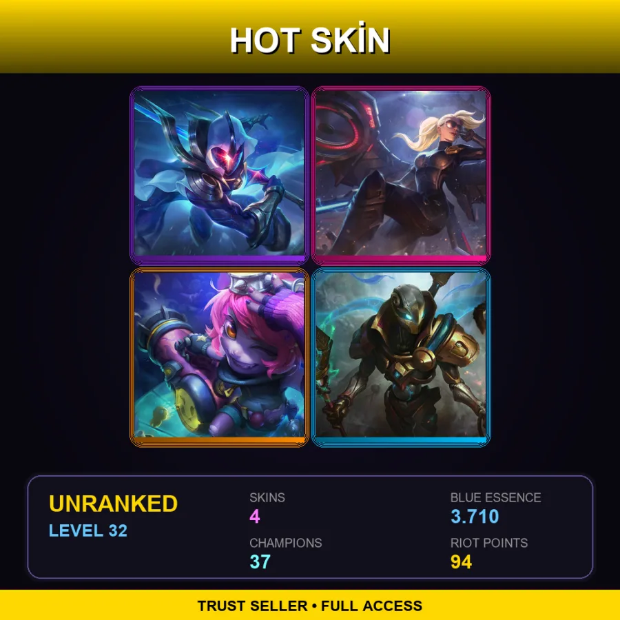 LAS | Lv32 | Unranked | 4 Skin | 37 Champ