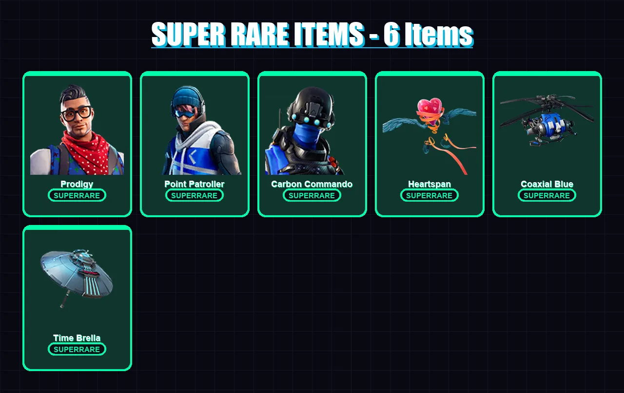 [PS4/PS5/XBOX/PC] | Prodigy | Point Patroller | Carbon Commando | Ultima Knight | Sentinel | 59 skin | 83 pickaxe | 87 emote | 90 glider | Lv1110 — Fortnite account
