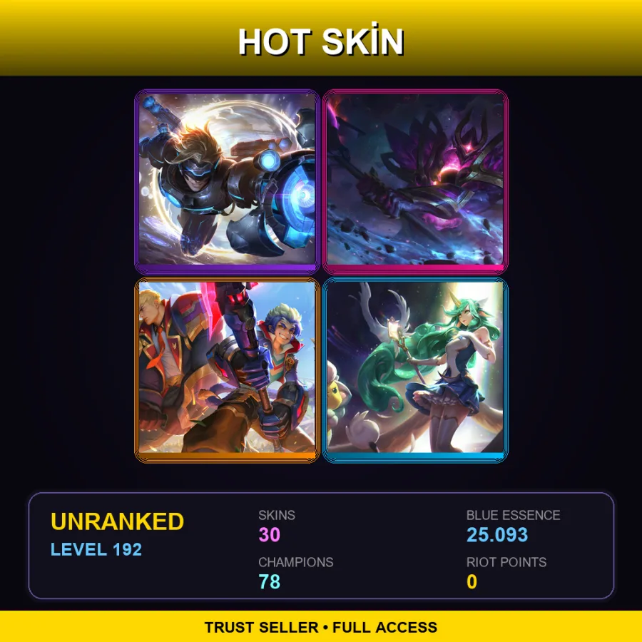 LAS | Lv192 | Unranked | 30 Skin | 78 Champ — Blood Moon Thresh