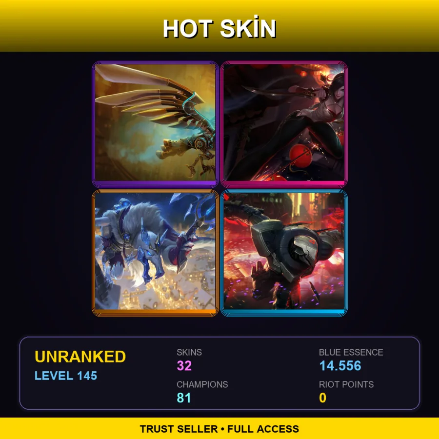 LAS | Lv145 | Unranked | 32 Skin | 81 Champ