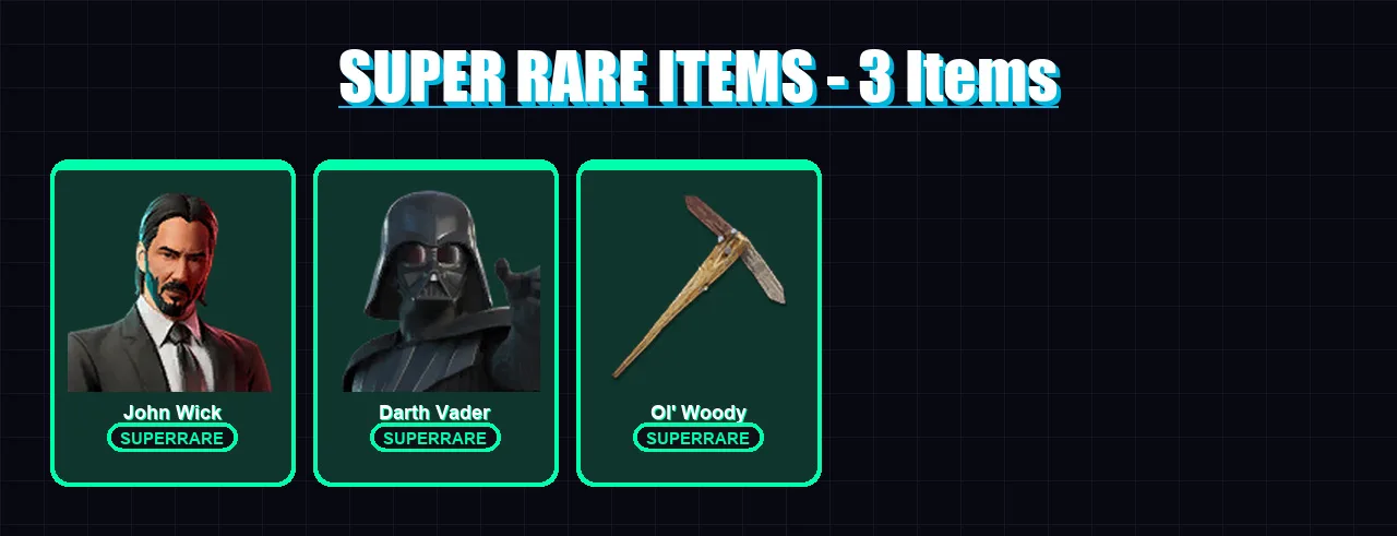 [PC] | John Wick | Darth Vader | Molten Battle Hound | Paradigm (Reality-659) | Snap | 237 skin | 233 pickaxe | 172 emote | 142 glider | Lv1447 — Fortnite account