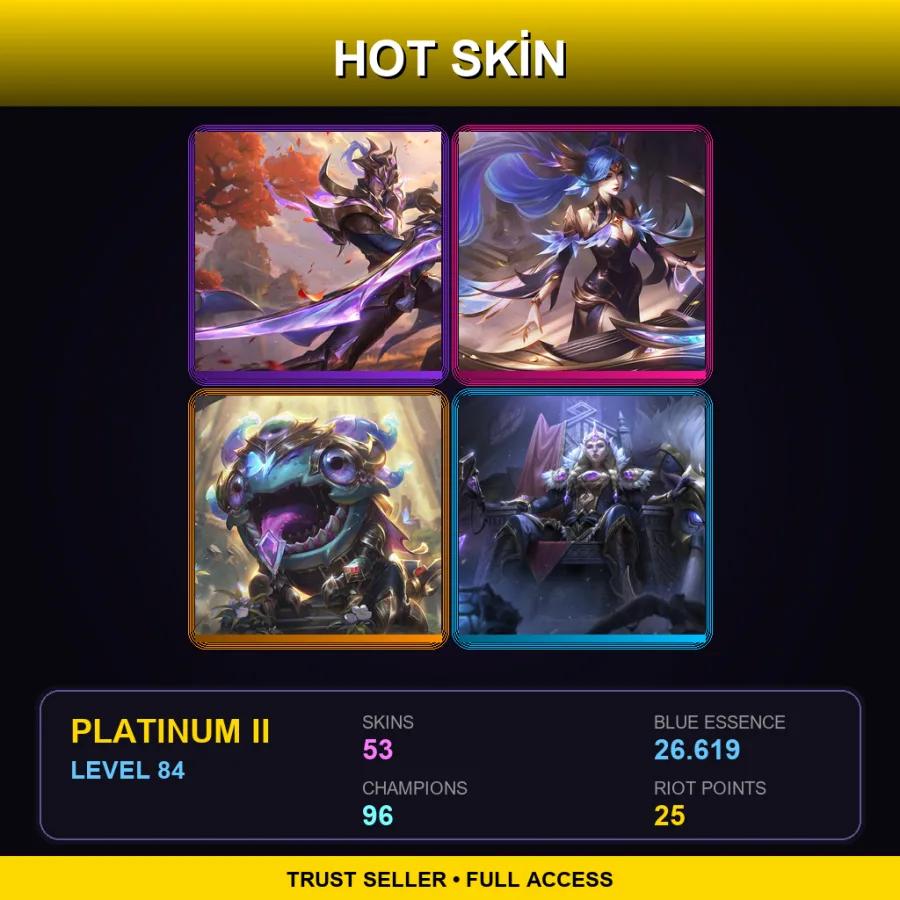 TR | Lv84 | Platinum II | 53 Skin | 96 Champ