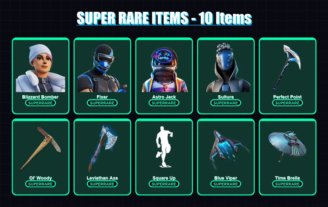 [PS4/PS5/XBOX/PC] | Blizzard Bomber | Fixer | Astro Jack | Sultura | Midas | 106 skin | 137 pickaxe | 78 emote | 107 glider | Lv2116