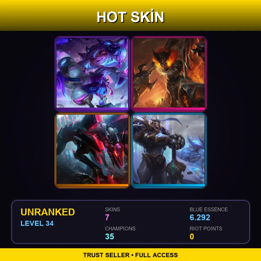 ME | Lv34 | Unranked | 7 Skin | 35 Champ