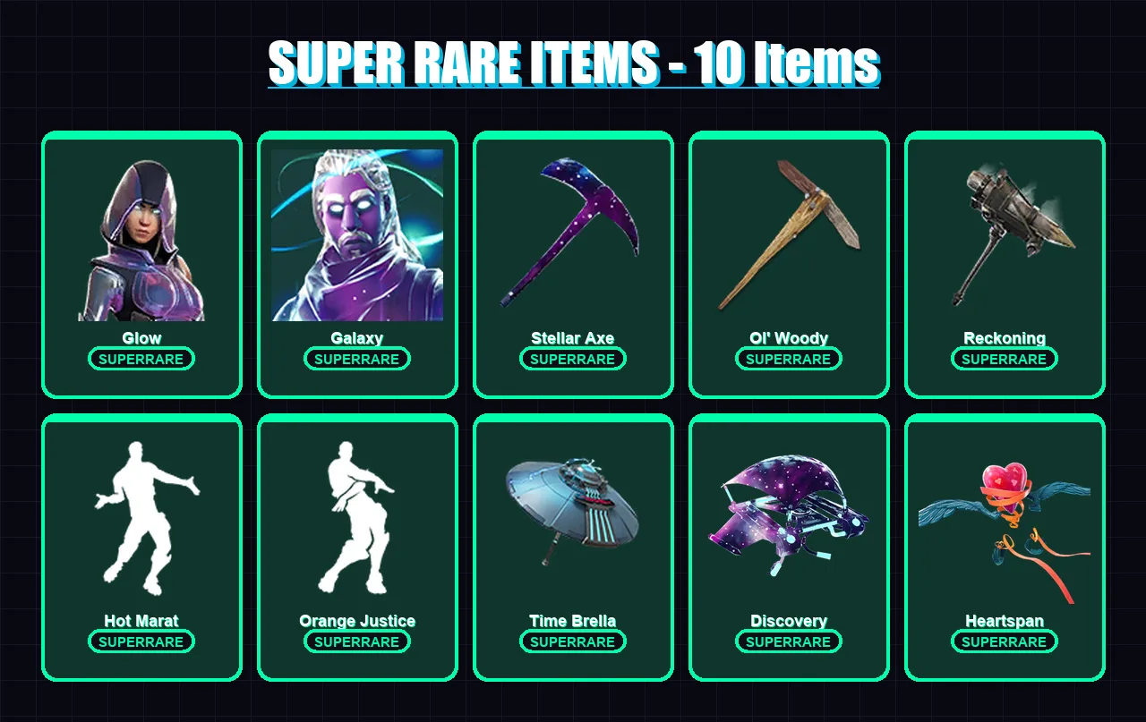 [PC/XBOX] | Glow | Galaxy | Omegarok | Enforcer | Spectra Knight | 169 skin | 187 pickaxe | 167 emote | 140 glider | Lv1677