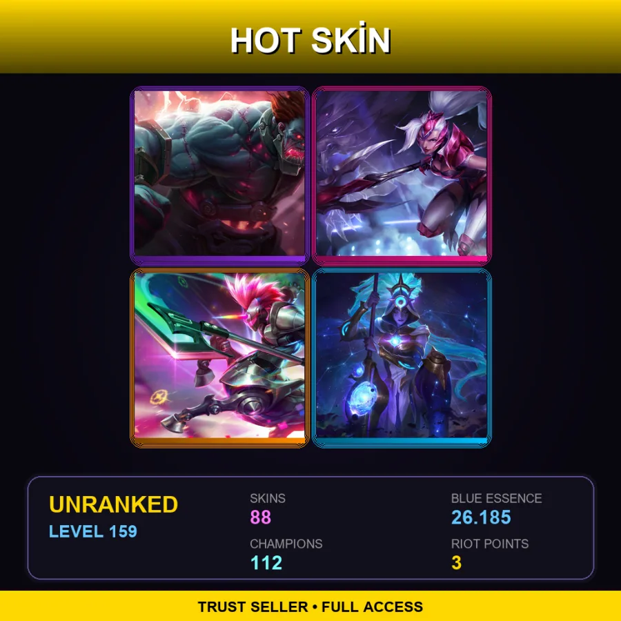 EUNE | Lv159 | Unranked | 88 Skin | 112 Champ — Worldbreaker Nasus