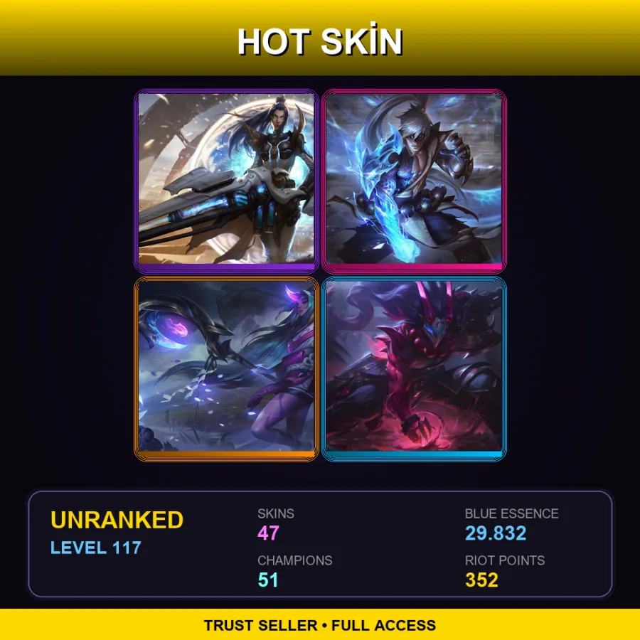 EUNE | Lv117 | Unranked | 47 Skin | 51 Champ — Psyops Master Yi