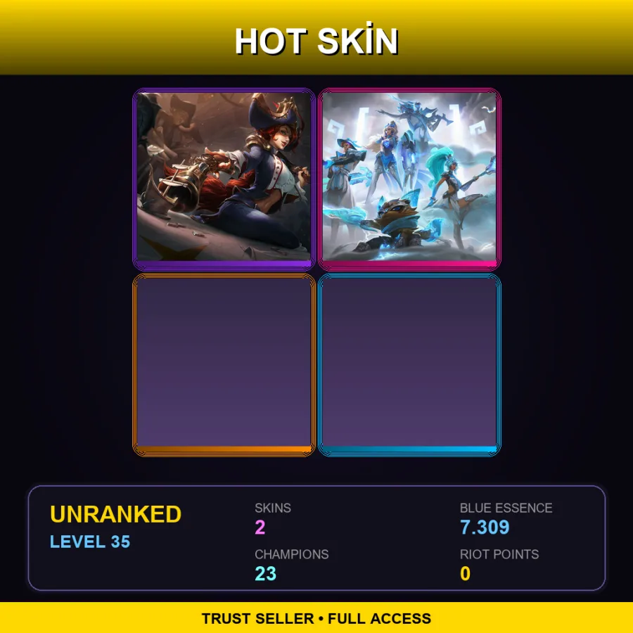 LAS | Lv35 | Unranked | 2 Skin | 23 Champ — LoL account