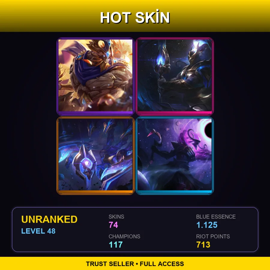 VN | Lv48 | Unranked | 74 Skin | 117 Champ — Dark Star Thresh