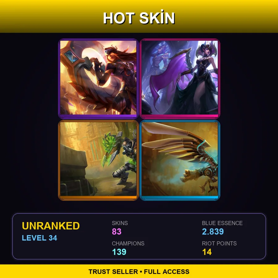 VN | Lv34 | Unranked | 83 Skin | 139 Champ