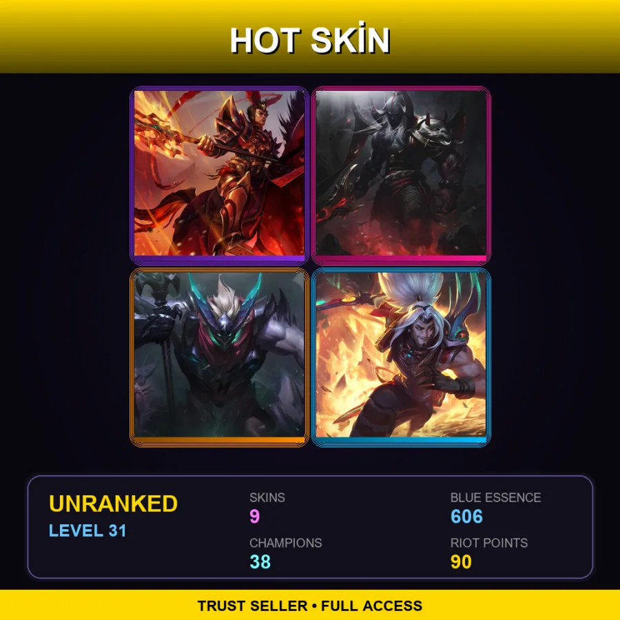 EUNE | Lv31 | Unranked | 9 Skin | 38 Champ