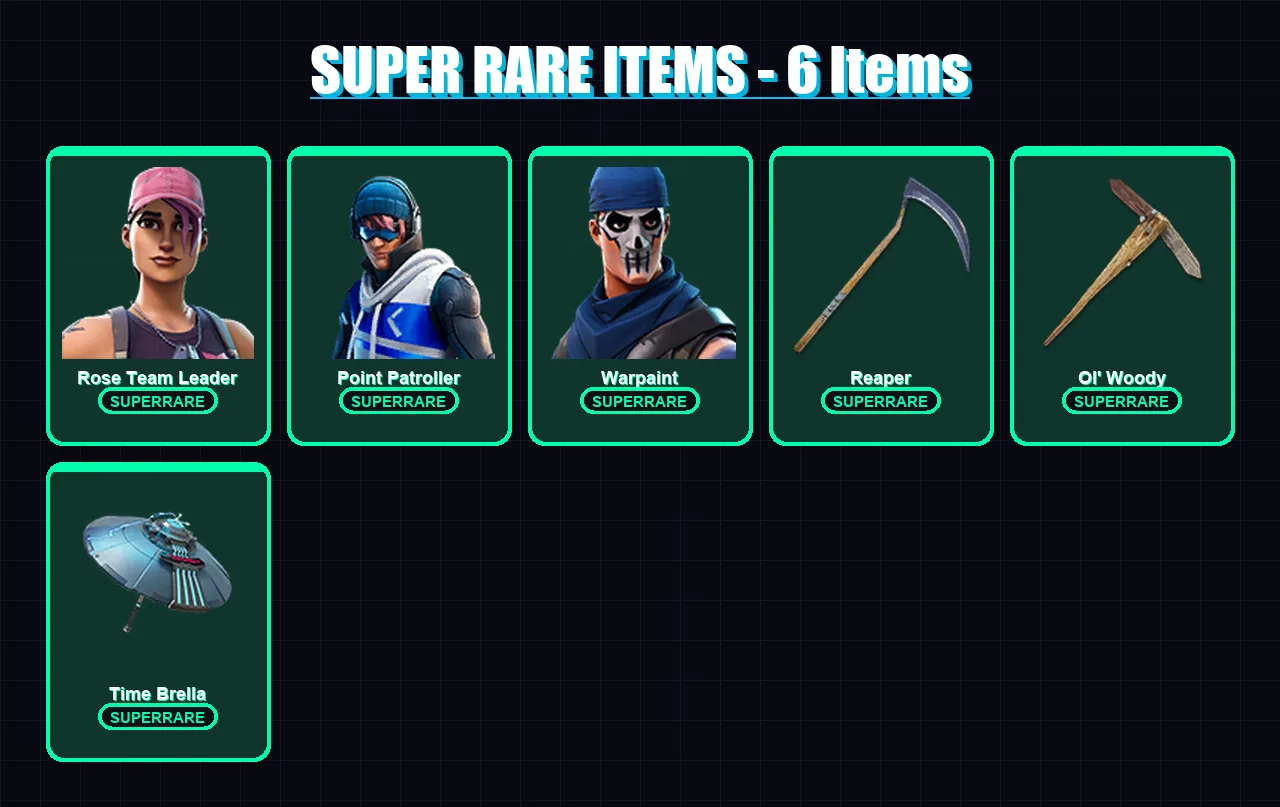 [PC] | Rose Team Leader | Point Patroller | Warpaint | Zenith | Carbide | 127 skin | 143 pickaxe | 104 emote | 108 glider | Lv1712 — Fortnite account
